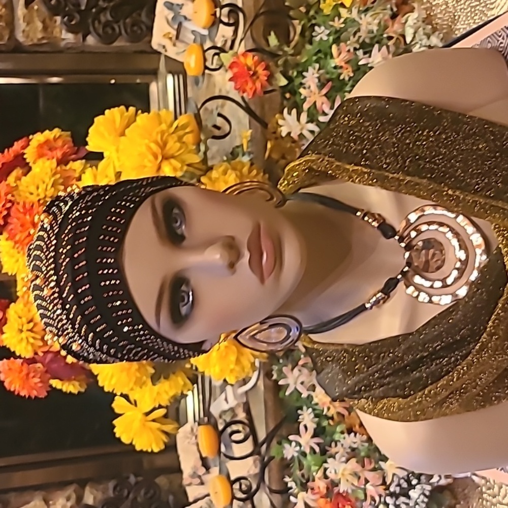 Skull Cap Embellished with Beads Rhinestones